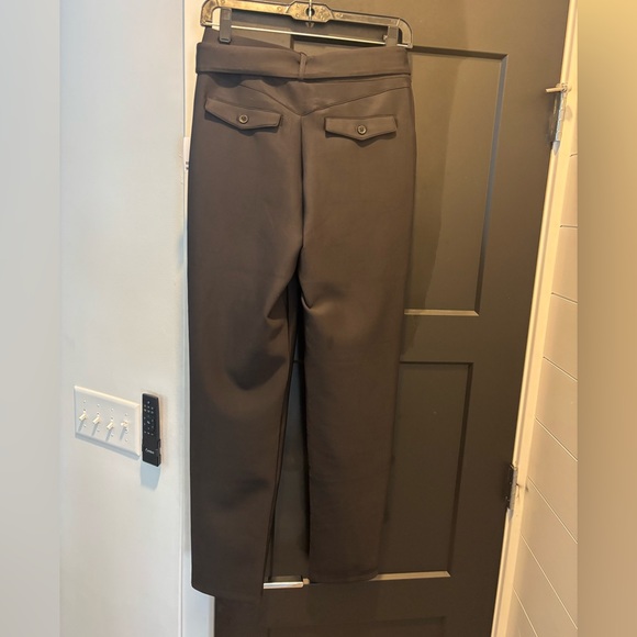 Goldie Byrd Belted Hybrid Pants Golf Straight leg high waist Black Medium NWT - Picture 8 of 14